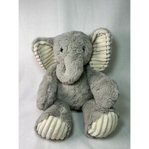 Lambs‎ & Ivy Grey Plush Elephant Stuffed Animal Corduroy Ears 14 Inch
